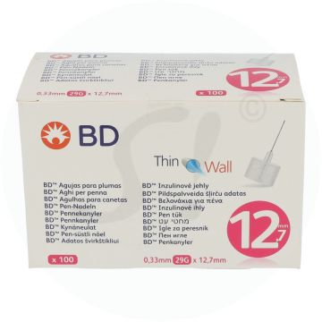 BD Insulininjektion +pen Nadel 100 Stk. 12,7 mm 100 Stk.