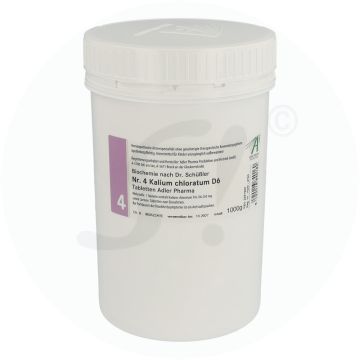 Adler Pharma Schüßler Nr. 4 Kalium Chloratum 1 kg D 6
