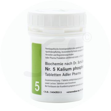 Schüßler Nr. 5 Kalium Phosphoricum Adler Pharma 1 kg D 6