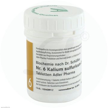 Adler Pharma Schüßler Tabletten Nr. 6 Kalium Sulfuricum D 6 100 g