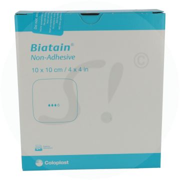 Biatain Schaumverband Nicht haftend 10 Stk. 10 x 10 cm