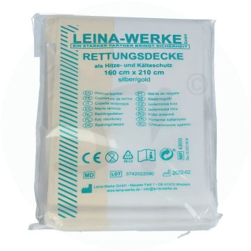 Eurohelp Erste Hilfe Rettungsdecke Gold/Silber 1 Stk.