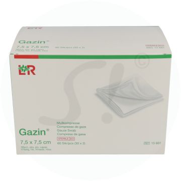 Lohmann & Rauscher Gazin Mullkompresse steril 60 Stk. 16-fach 7,5 x 7,5