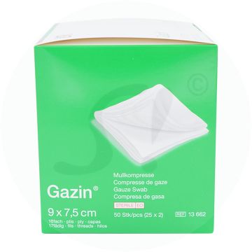 Lohmann & Rauscher Gazin® Mullkompresse steril 50 Stk. 16-fach 9 x 7,5