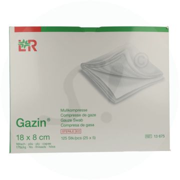 Mullkompresse Gazin steril 16-fach 18 25 x 5 125 Stk.