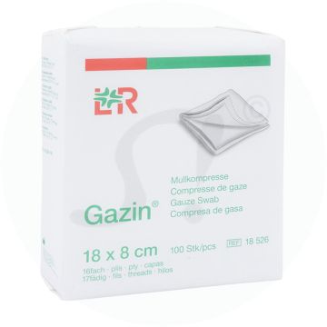 Lohmann & Rauscher Gazin unsteril 100 Stk. 16-fach 18 x 8 cm