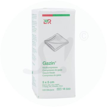 Lohmann & Rauscher Gazin® unsteril 100 Stk. 8-fach 5 x 5 cm