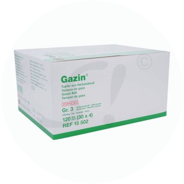Gazin Tupfer steril  Gr. 3 30 x 4 cm