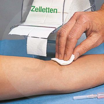 Zellstoff Tupfer Zellett 2 Rollen  4 x 5 cm 1000 Stk.