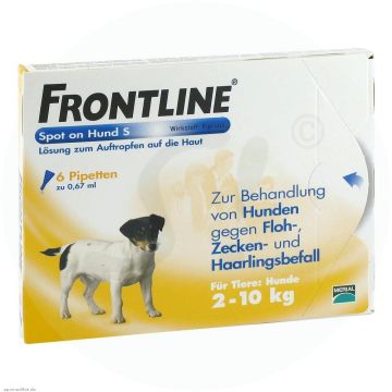Frontline Spot on Hund S 2-10 kg 6 Stk.