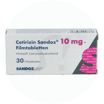 Cetirizin Sandoz 10 mg Filmtabletten 30 Stk.