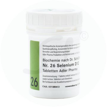 Schüßler Nr. 26 Selenium Adler Pharma 100 g D 12