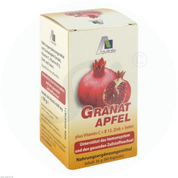 Avitale Granatapfel 500 mg + Vitamine + Selen Kapseln 60 Stk.