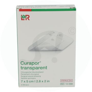 Curapor Wundverband steril transparent 5 Stk. 5 x 7 cm transparent