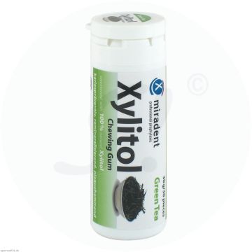 miradent Xylitol Chewing Gum 30 Stk. Green Tea