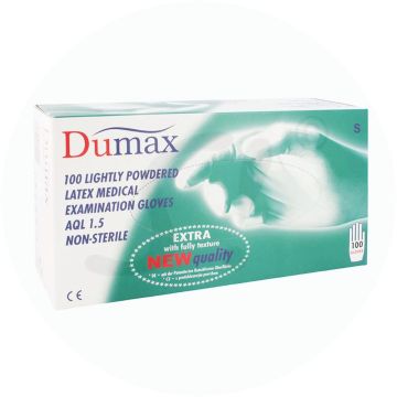 Untersuchungshandschuh Dumax Latex gepudert 100 Stk. Small