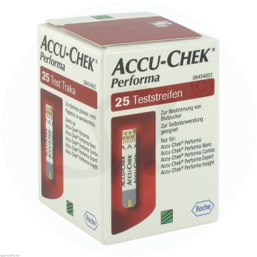 Roche Accu-chek Performa Glucose Teststreifen 25 Stk.