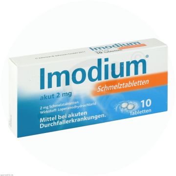 Imodium akut 2 mg Schmelztabletten 10 Stk.