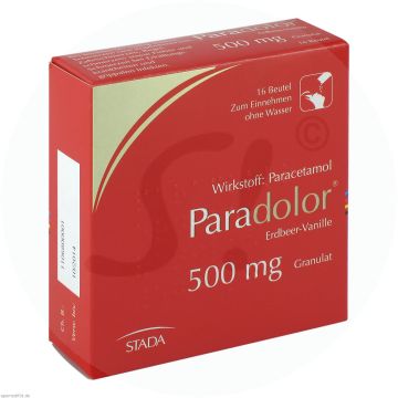 Paradolor 500 mg Granulat 16 Stk. Erdbeer-Vanille
