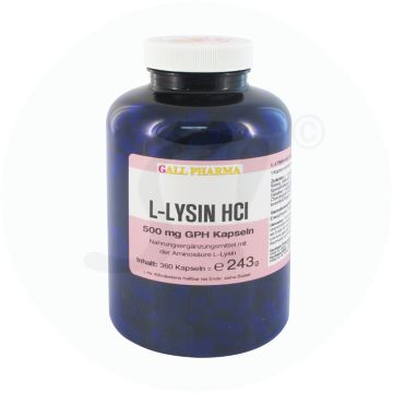 Gall Pharma L-Lysin 500 mg Kapseln 250 Stk.