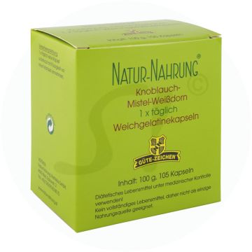 Knoblauch + Mistel + Weißdorn 1 mal täglich Kapseln 105 Stk.