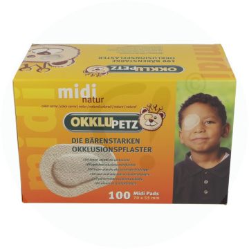 Okklupetz Augenpflaster 100 Stk. Naturfarbe Midi