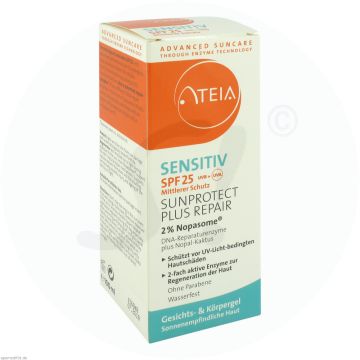 Ateia Sun DNA-Reparaturenzyme plus Nopal-Kaktus 2% 100 ml Gel LSF 25