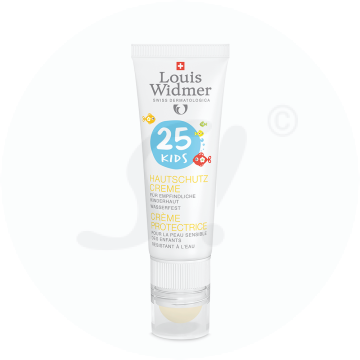 Louis Widmer Kids Hautschutz Creme LSF 25 mit Lippenpflege Stift LSF 50 - 25 ml