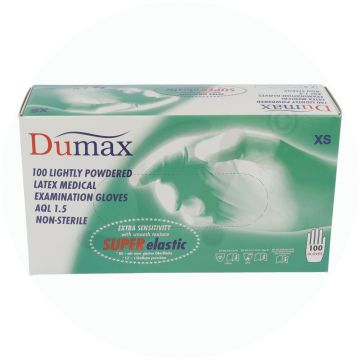 Untersuchungshandschuh Dumax Latex gepudert 100 Stk. XS