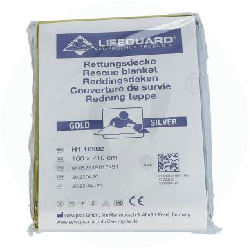 Basu Healthcare Erste Hilfe Rettungsdecke Gold/Silber 1 Stk.
