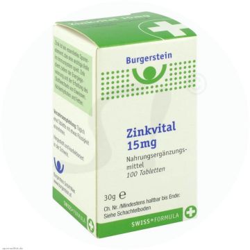 Burgerstein Zinkvital 15 mg Tabletten 100 Stk.