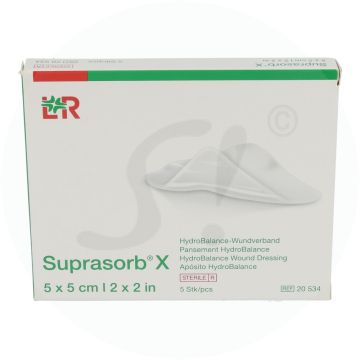 Suprasorb X Hydro Kompresse 5 Stk. 5 x 5 cm