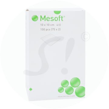 Mölnlycke Mesoft Vlieskompressen 10 x 10 cm 75x2 Stk. 150 Stk.