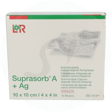 Suprasorb A+AG Alginatverband 10 Stk. 10 x 10 cm
