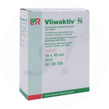 Vliwaktiv AG S-Kompresse+SIL 10 Stk. 10 x 10 cm