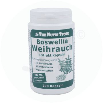 The Nutri Store Boswellia Weihrauch Extrakt Kapseln 400 mg 200 Stk.
