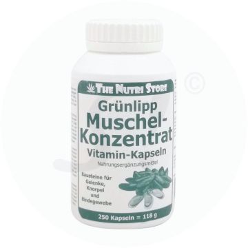 The Nutri Store Grünlipp Muschel-Konzentrat Kapseln 350 mg 250 Stk.