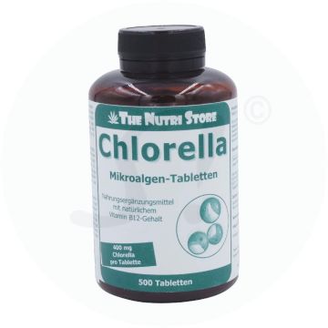 The Nutri Store Chlorella Mikroalgen Tabletten 400 mg 500 Stk.