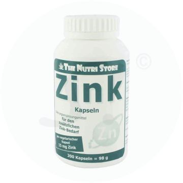 The Nutri Store Zink 15 mg Kapseln 200 Stk.