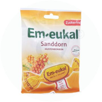 Em-eukal Sanddorn Hustenbonbon zuckerfrei 75 g