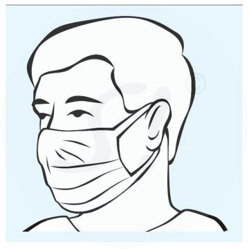 Foliodress Maske Loop Blau 50 Stk.