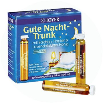 Hoyer Trunk Trinkampulle 10 ml 10 Stk. Gute Nacht
