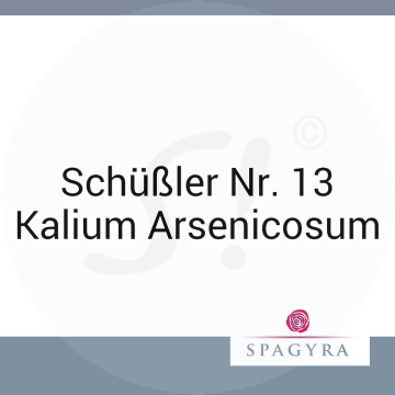 Schüßler Nr. 13 Kalium Arsenicosum Spagyra D 12 Globuli 20 ml