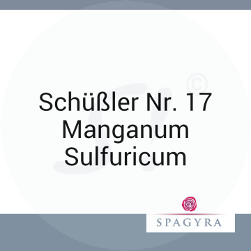 Schüßler Nr. 17 Manganum Sulfuricum Spagyra 20 ml D 12