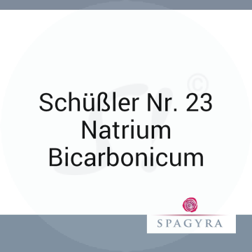 Schüßler Nr. 23 Natrium Bicarbonicum Spagyra D 6 Globuli 20 ml
