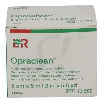 Opraclean + Jodoform Mullbinde  5 m x 5 cm 1 Stk.