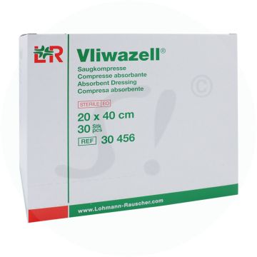Vliwazell Saugkompresse steril 30 Stk. 20 x 40 cm