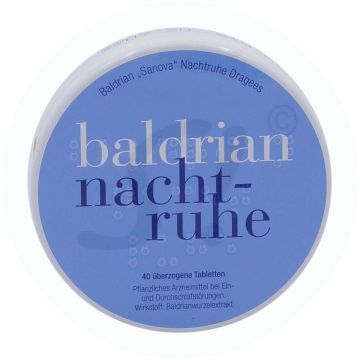 Baldrian „Sanova“ Nachtruhe Dragees 40 Stk.