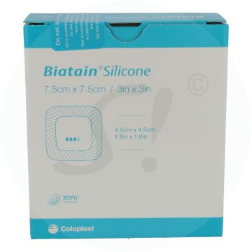 Biatain-SIL Schaumverband 10 Stk. 7,5 x 7,5 cm