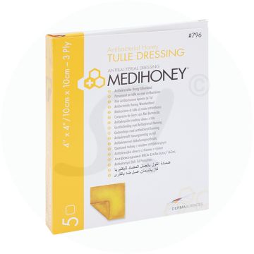 Medihoney antibacterial Tüllverband 5 Stk. 10 x 10 cm
